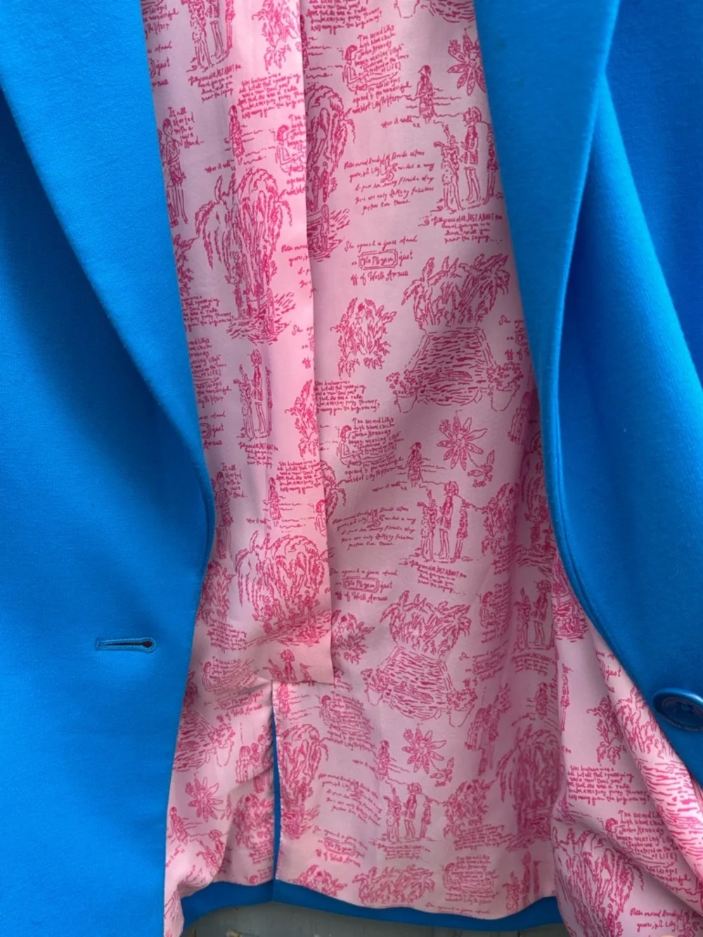 Lilly Pulitzer Vibrant Blue Blazer, Large - Picture 5 of 10